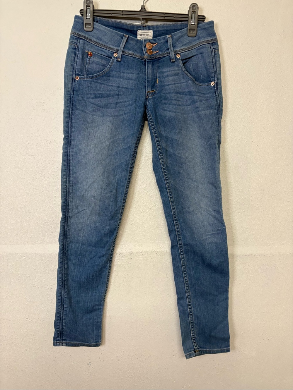 HUDSON Classic Women's Midwash Blue Skinny Jeans